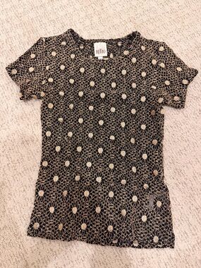 Etro Black Top with Metallic Gold Threading